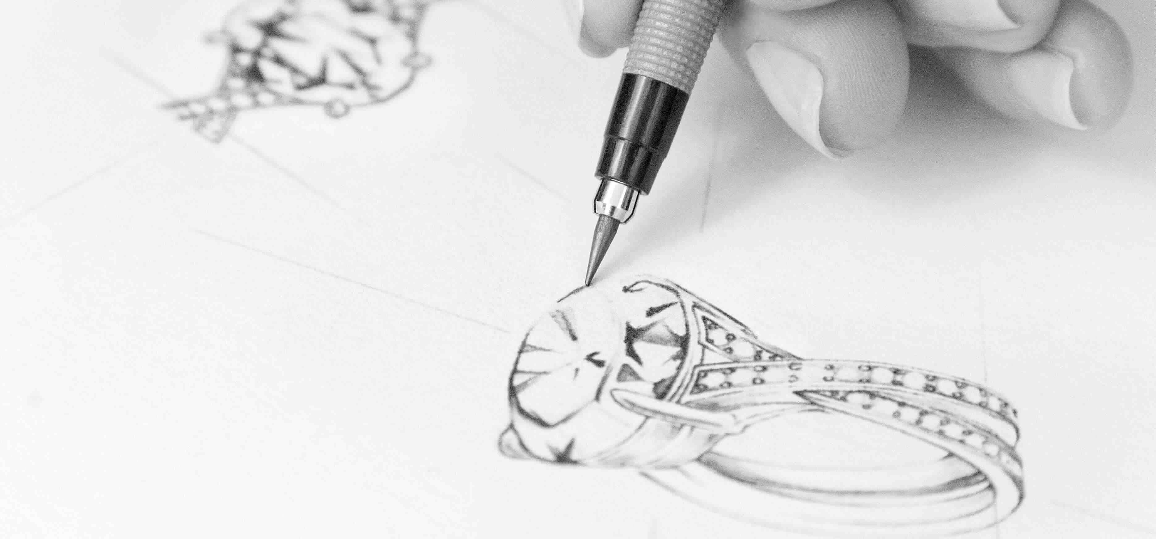 A design sketching jewellery
