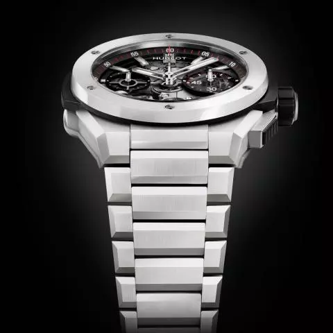 【高額売筋】 White Integrated Bang Big Hublot Ceramic 451.HX.1123.HX Watch 42mm イヤリング・ノンホールピアス