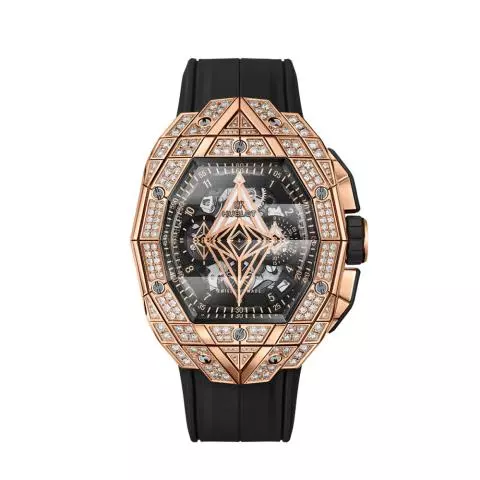 Hublot Spirit of Big Bang Sang Bleu King Gold Pave 42mm Watch 648.OX.0108.RX