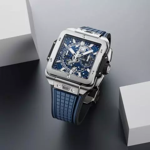 充実の品 Square Hublot Bang Watch 42mm Blue Titanium Unico その他