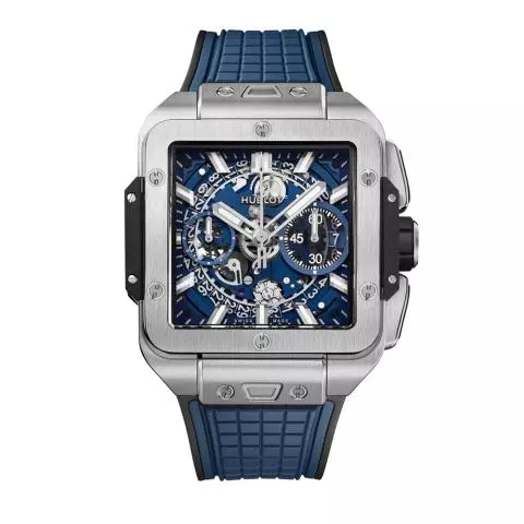 Hublot blue chronograph titanium cheap