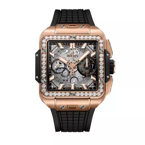 Hublot Square Bang Unico King Gold Diamonds 42mm Watch 821.OX.0180.RX.1204
