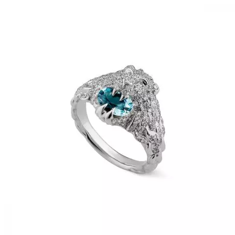 Gucci ring lion head best sale