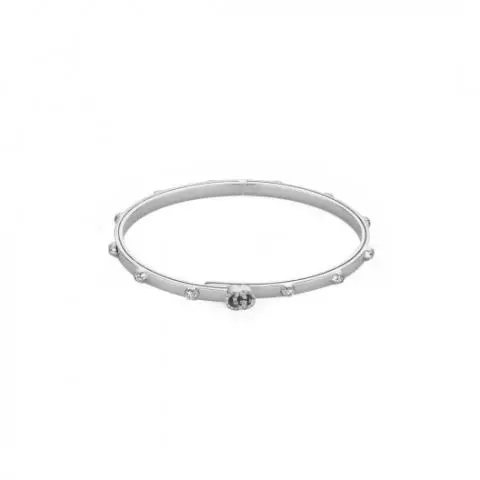 Gucci GG Running White Gold Diamond Bangle YBA554573001018
