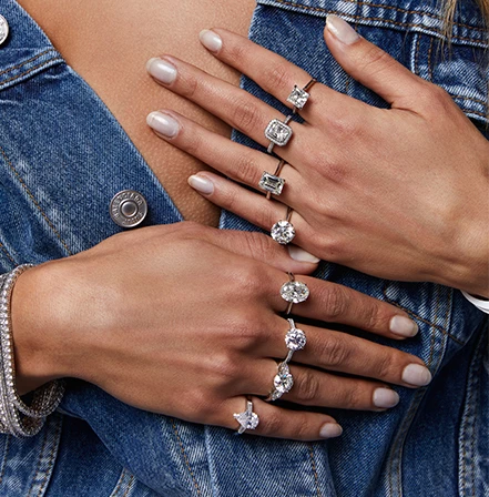 Garland Sapphire and Diamond Engagement Ring in Platinum