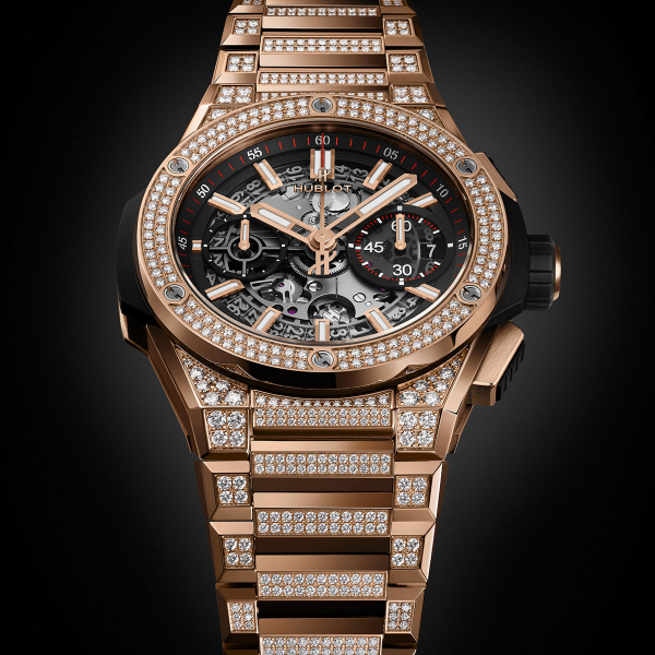 Hublot Big Bang Integrated King Gold Pave 42mm Watch