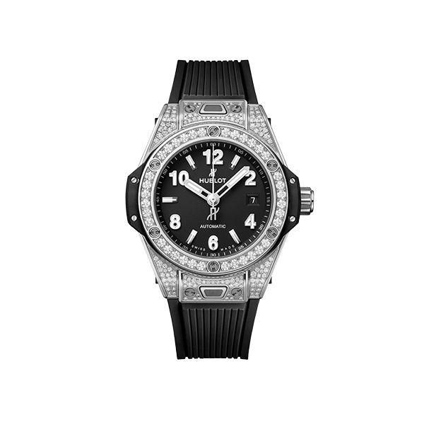 Hublot Big Bang One Click Steel Pave 33mm Watch 485.SX.1170.RX.1604