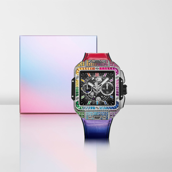 Hublot Square Bang Unico Titanium Rainbow 42mm Watch 821.NX.0117.LR.0999