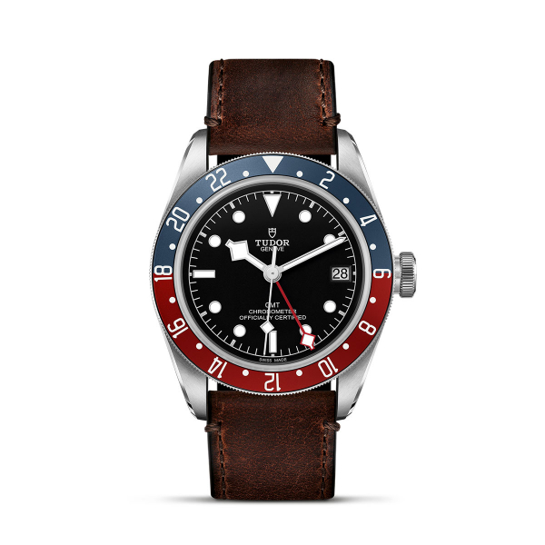 TUDOR Black Bay GMT Leather Strap Watch M79830RB