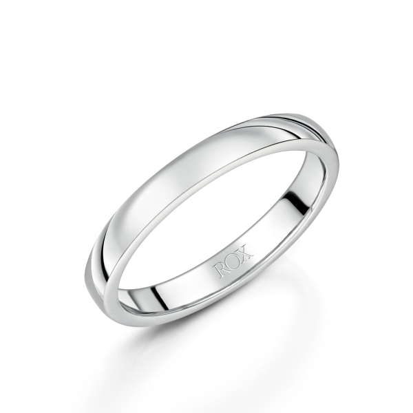 ROX Honour Platinum Court Wedding Ring 2.5mm