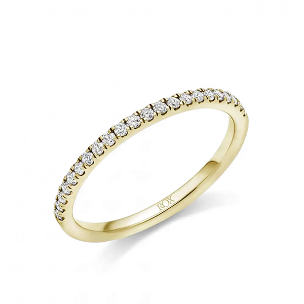 ROX Yellow Gold Claw Diamond Eternity Ring