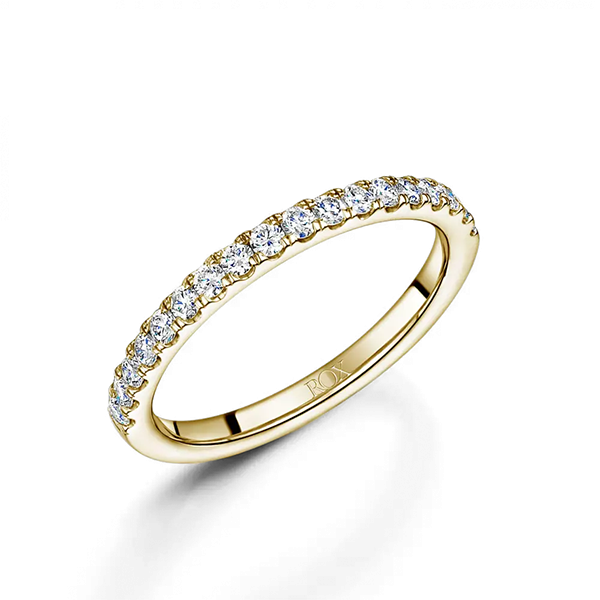 ROX Yellow Gold Claw Diamond Eternity Ring