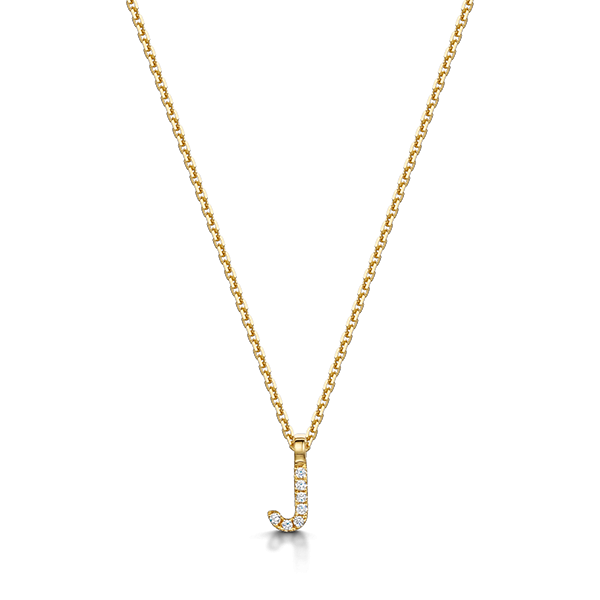 Miss ROX Yellow Gold Initial J Necklace