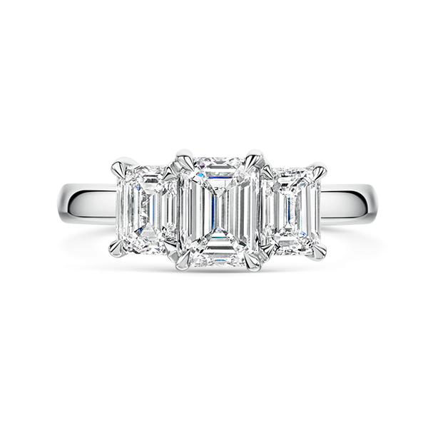 ROX Honour Emerald Cut Trilogy Diamond Ring 2.00cts
