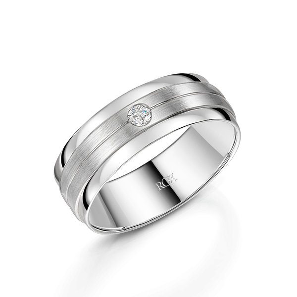 Platinum Diamond Set Wedding Ring 