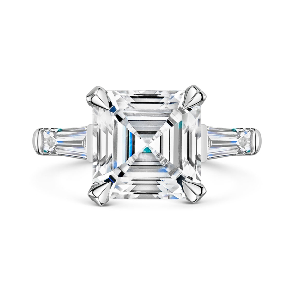 Code Emerald & Baguette Lab Diamond Ring