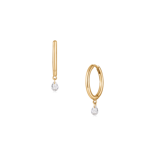 M ROX Lab Diamond Hoop Earrings