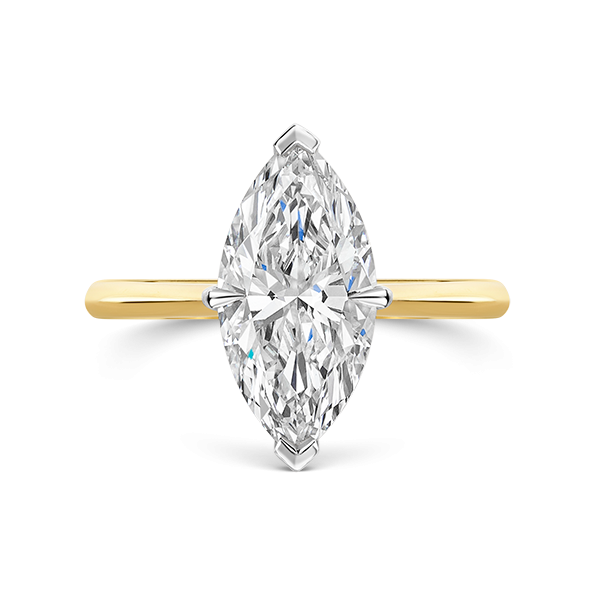 ROX Honour Marquise Cut Lab Grown Diamond Ring in Yellow Gold