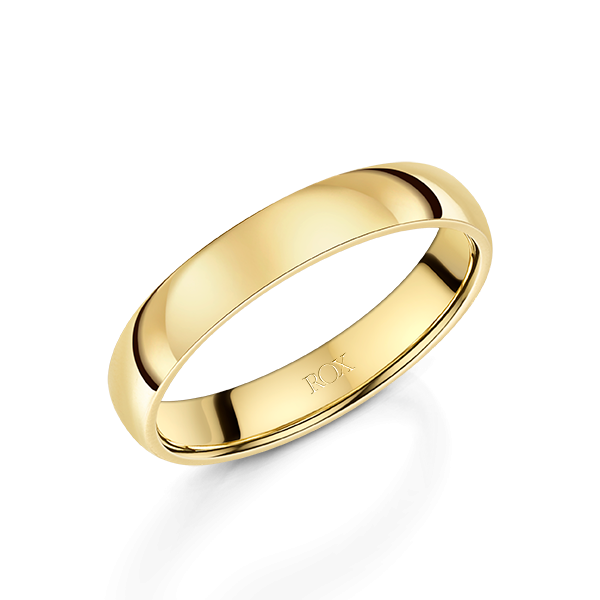 ROX Honour Yellow Gold Court Wedding Ring