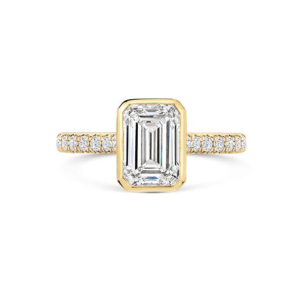 Nova Emerald Lab Grown Diamond Rubover Ring