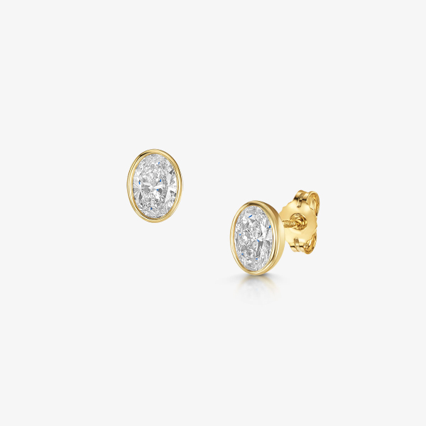 Nova Oval Cut Lab Grown Diamond Earrings