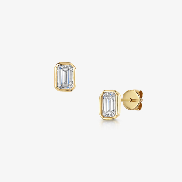 Nova Emerald Cut Lab Grown Diamond Earrings