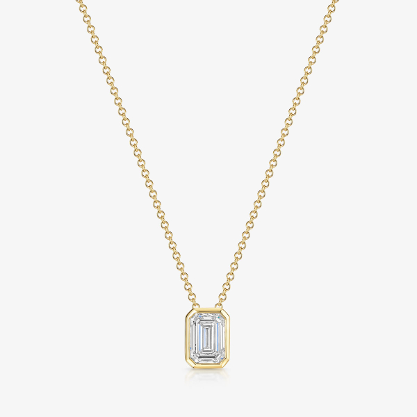 Nova Emerald Cut Lab Grown Diamond Necklace