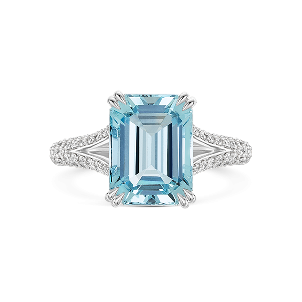 Rox Aquamarine Diamond Dress Ring 4.72cts