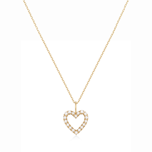 M ROX Pearl Heart Necklace 