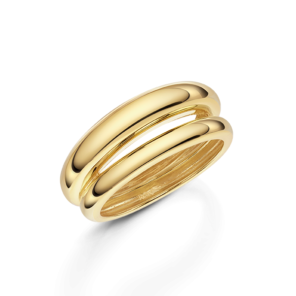ROX SCULPT Wave Gold Vermeil Ring