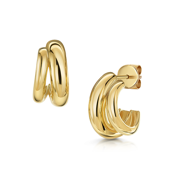 ROX SCULPT Gold Vermeil Hoop Earrings