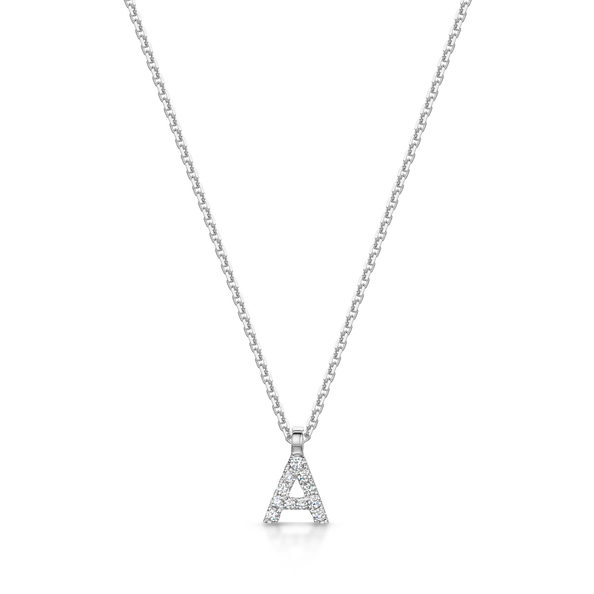 Diamond Asymmetrical Initial Necklace - Zoe Lev Jewelry