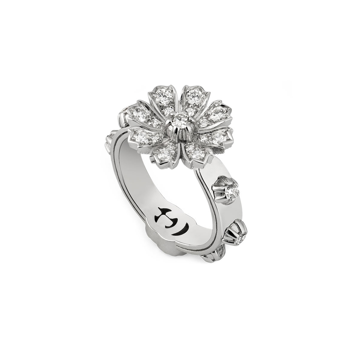 Gucci Flora 18ct Diamond Flower Ring YBC581843001