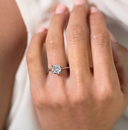  Diamond solitaire engagement ring