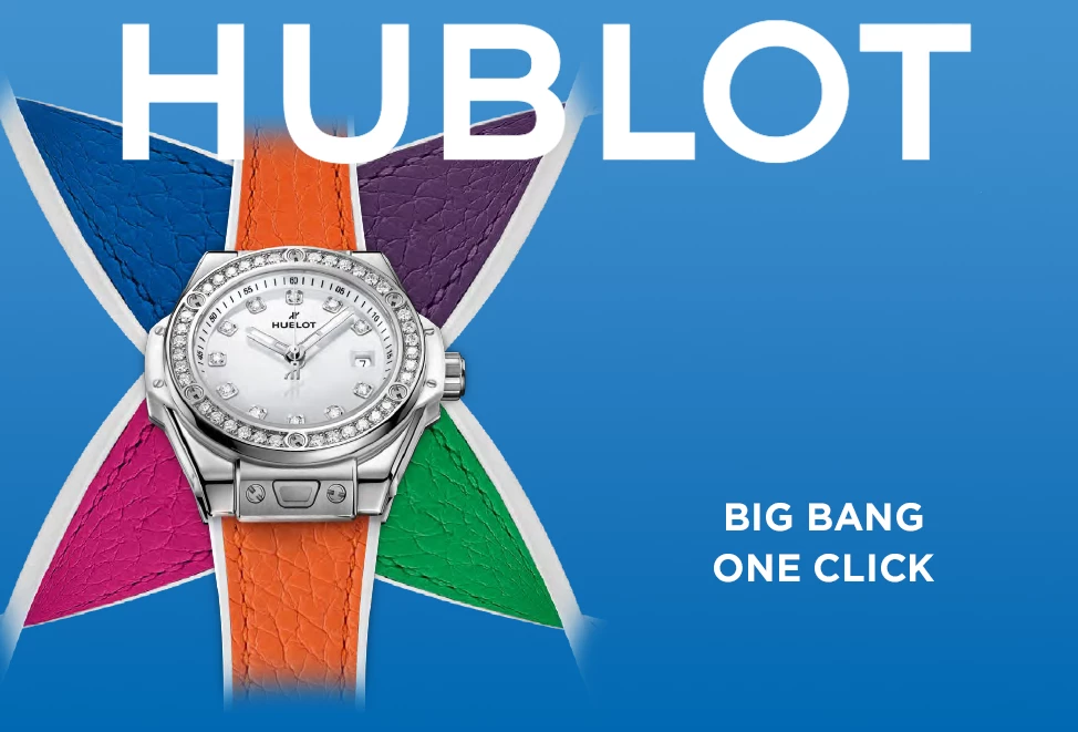 Hublot Big Bang One Click Steel Automatic Diamond Black Dial Ladies Watch
