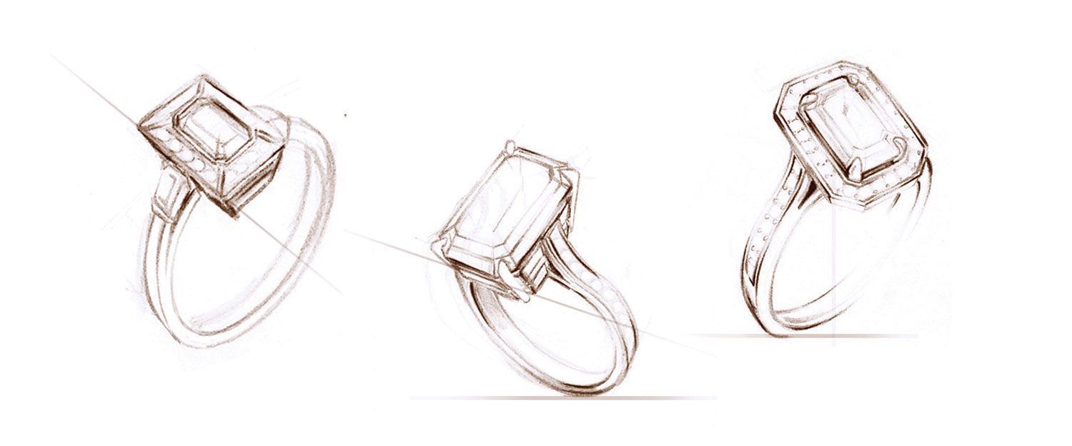 Jewellery design sketches